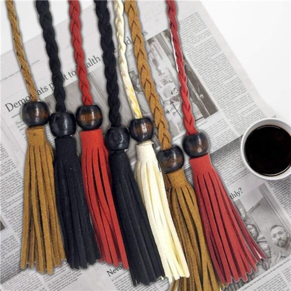 Waist Chain/Rope with Tassel Beads Vintage Style 57 inch -Pack of 3(black Coffee main image 6